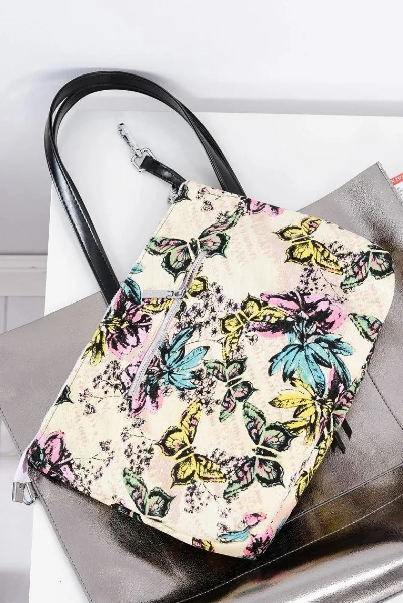 Torebki Klasyczne>Boto Duża Srebrna Torba Damska Shopper + Mniejsza Torebka