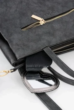 Torebki Nobo|Torebki Kuferki>Boto Duża Szara Torebka Damska + Saszetka + Lustereczko POLSKA