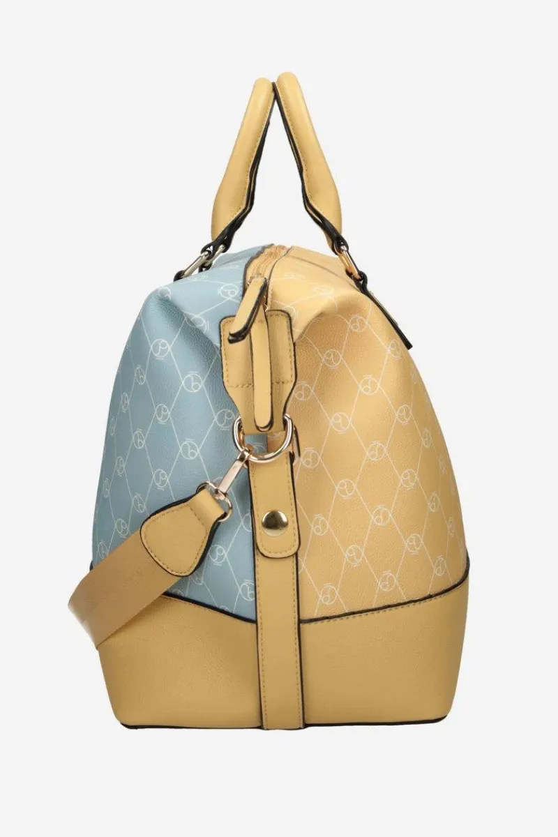Outlet Duża Torba Podróżna P1250-CM02 Żółto-Niebieska Torby Podróżne|Torby Sportowe
