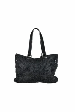 Torebki Plażowe|Torebki Klasyczne>Big Star Shoes Duża Torba Z Plecionki Big Star NN574108 Czarna