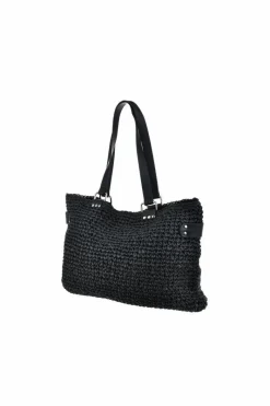 Torebki Plażowe|Torebki Klasyczne>Big Star Shoes Duża Torba Z Plecionki Big Star NN574108 Czarna