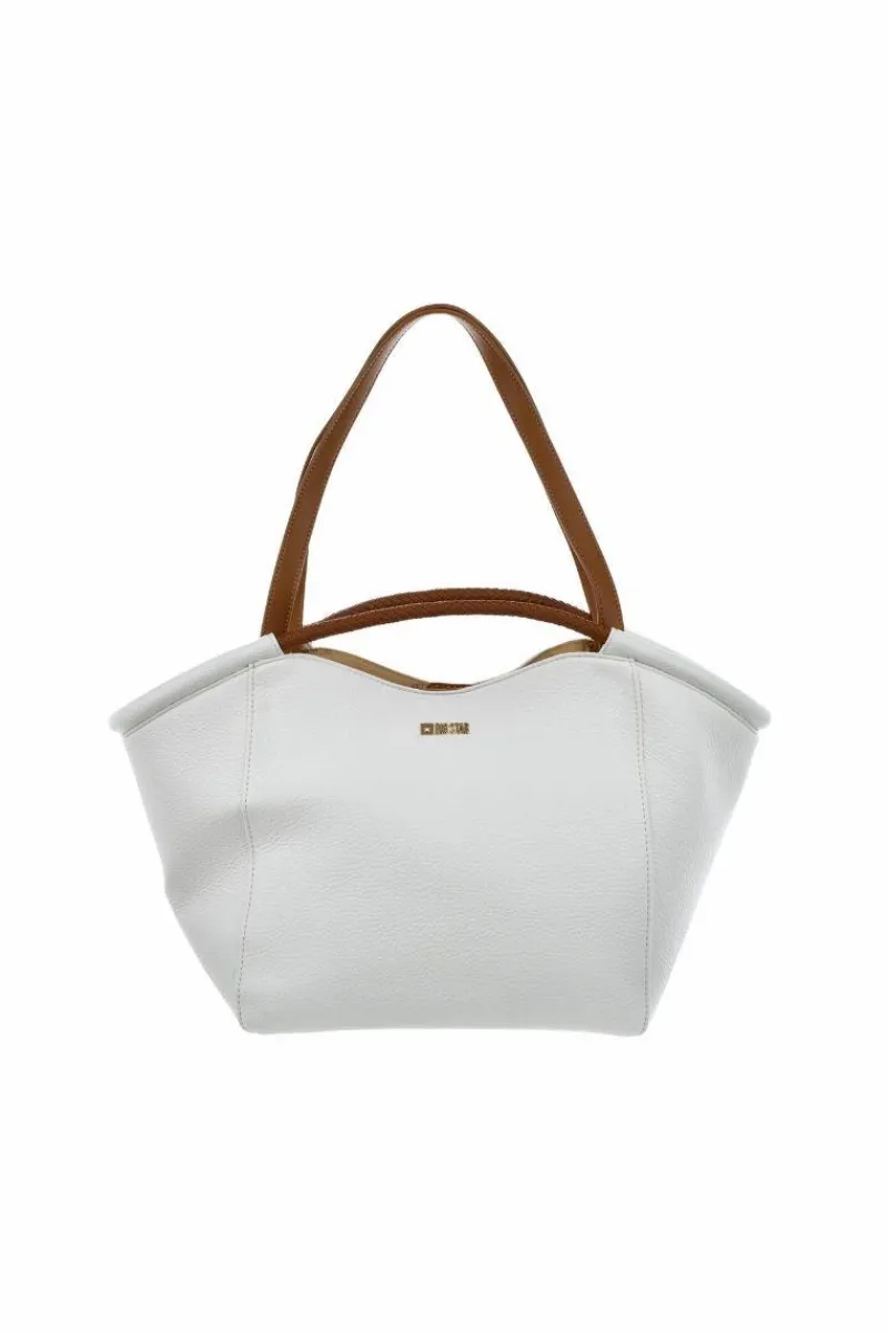 Discount Big Star Shoes Duża Torebka Eko Skórzana Big Star NN574069 Biała