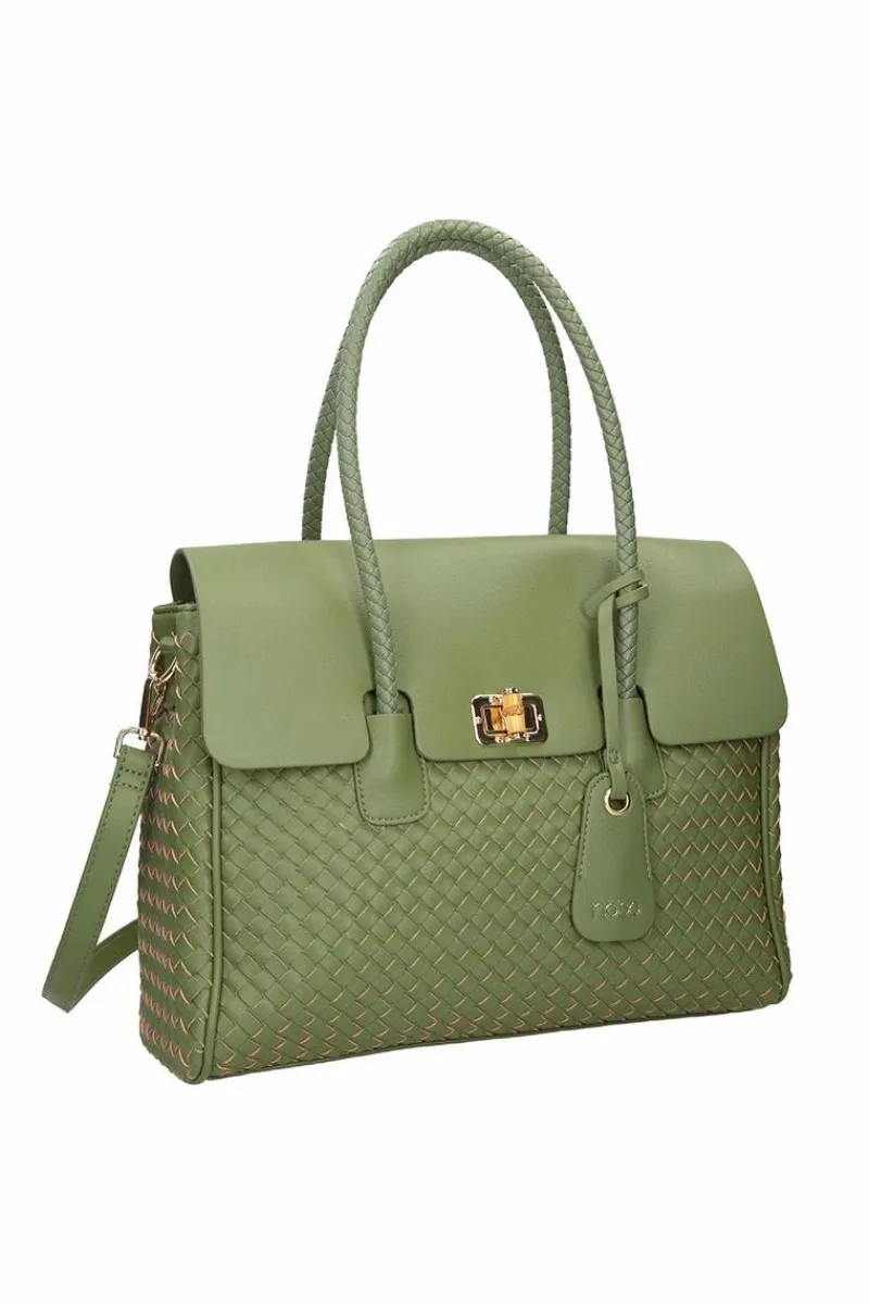 Outlet Nobo Duża Torebka Na Ramię M0870-C008 Zielona