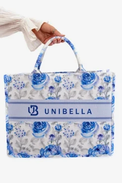 Torebki Klasyczne>Boto Duża Torebka W Róże Niebieska Mooch