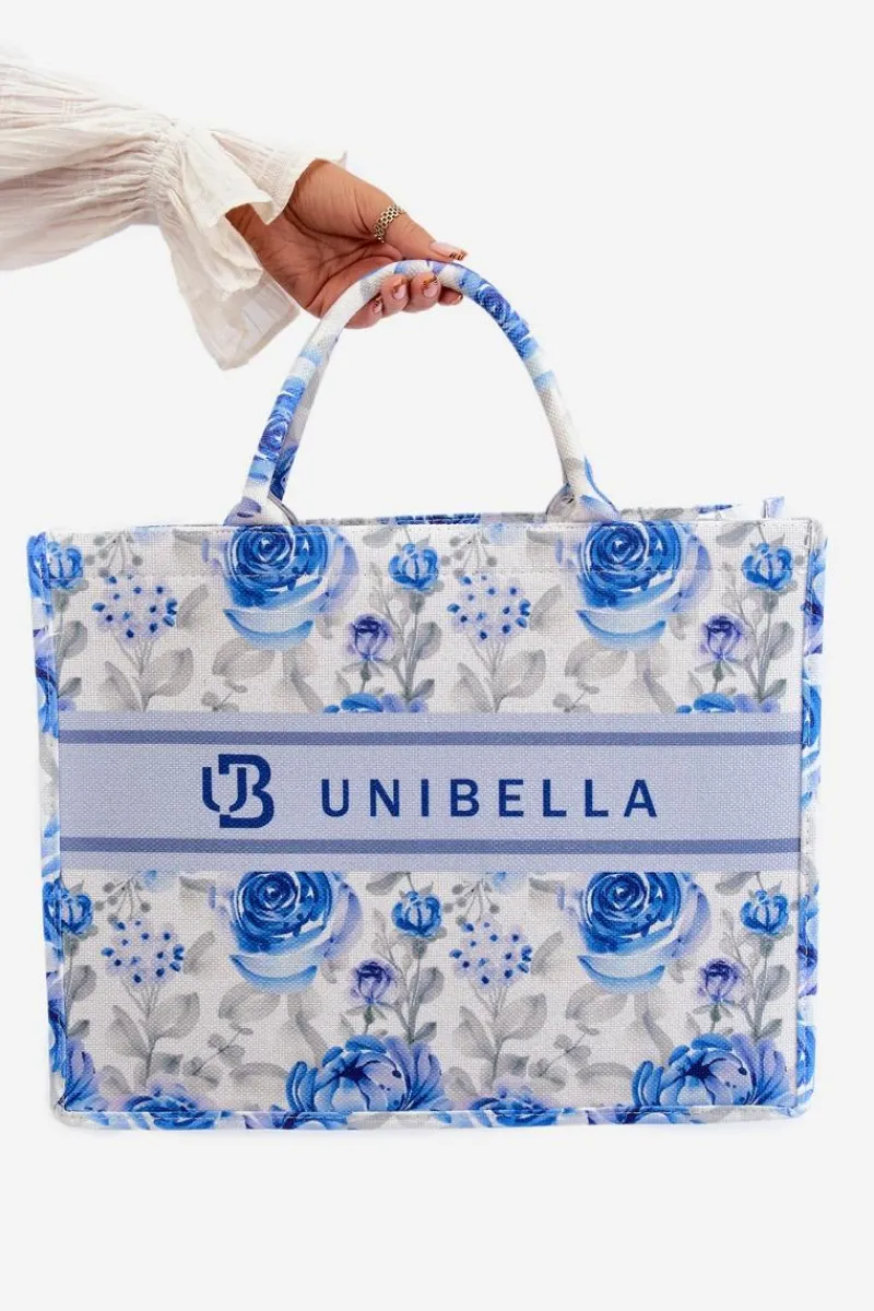 Torebki Klasyczne>Boto Duża Torebka W Róże Niebieska Mooch