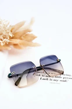 Outlet Boto Duże Damskie Okulary Przeciwsłoneczne 400UV E4721 Zielone
