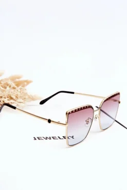 Sale Duże Okulary Przeciwsłoneczne V303 Gradient Pomarańczowo-Niebieski Okulary