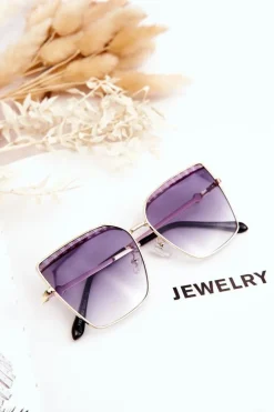 Hot Duże Okulary Przeciwsłoneczne V303 Gradient Czarny Okulary