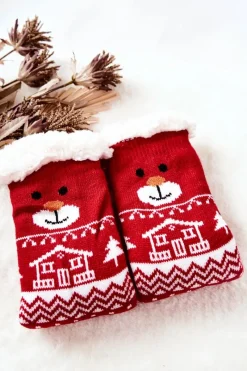 Hot Długie Skarpetki Świąteczny Wzór Renifer Czerwone Skarpetki|Skarpetki