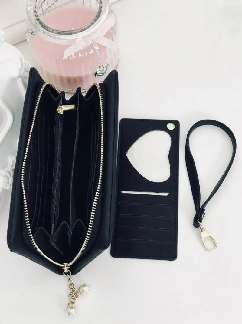 Sale Duży Damski Czarny Portfel Portfele