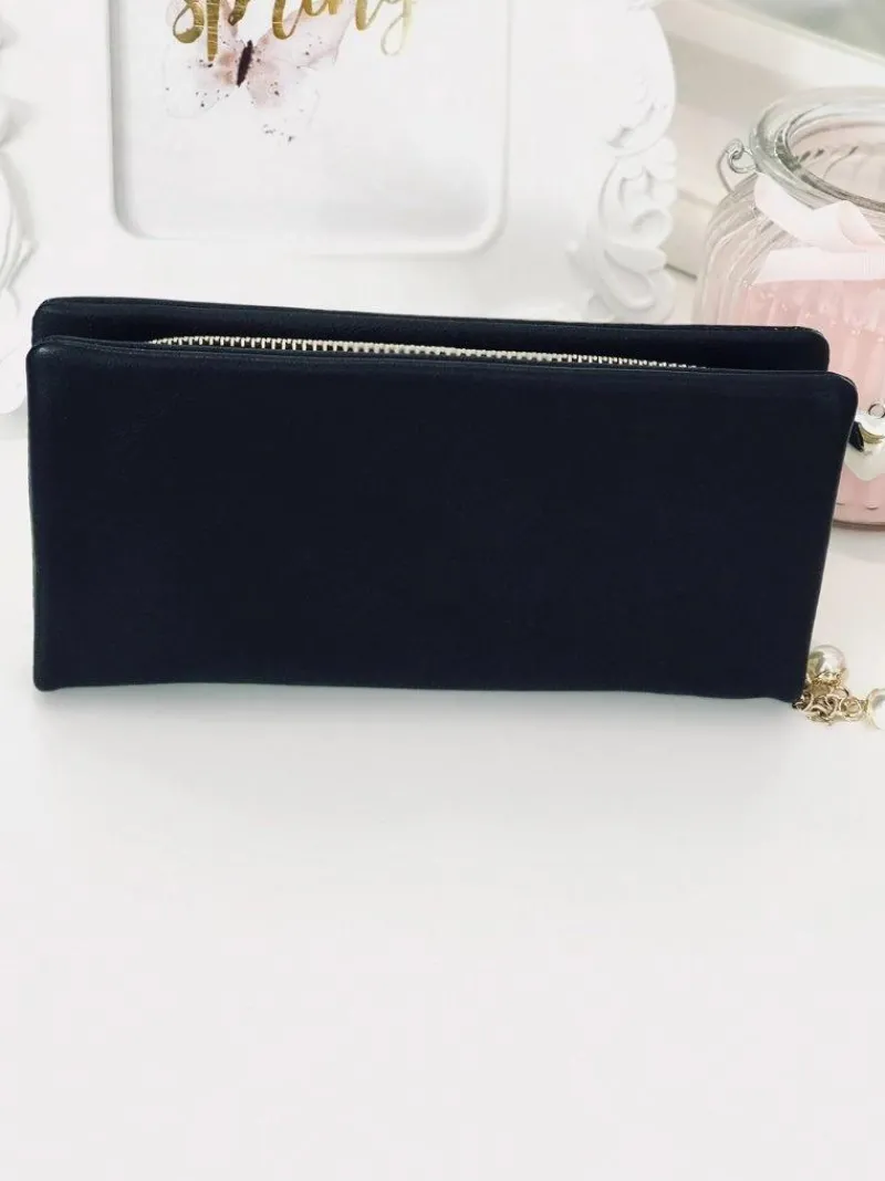 Sale Duży Damski Czarny Portfel Portfele