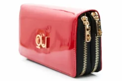 Duży Damski Czerwony Lakierowany Portfel Portfele