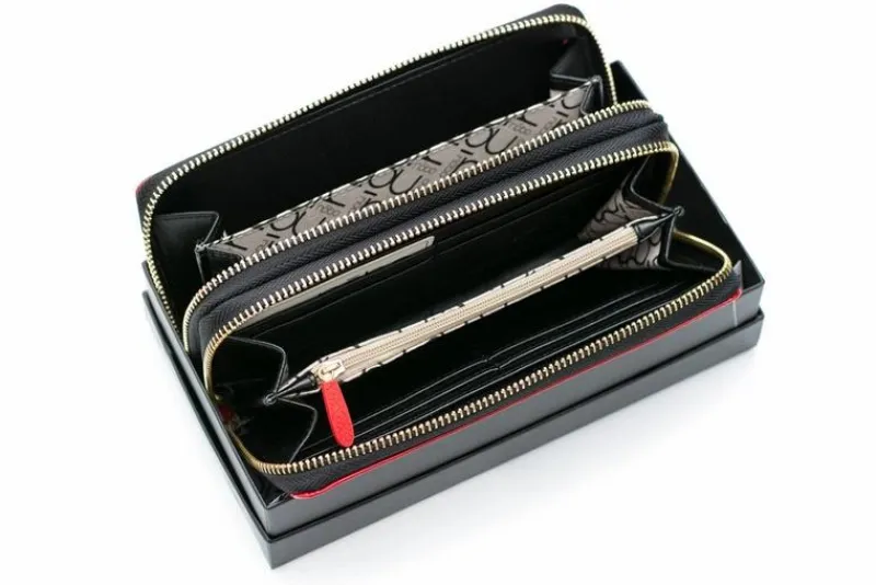 Duży Damski Czerwony Lakierowany Portfel Portfele