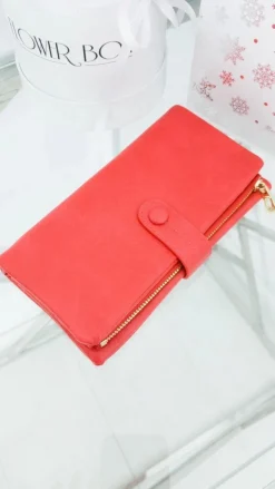 Boto Duży Damski Portfel Czerwony
