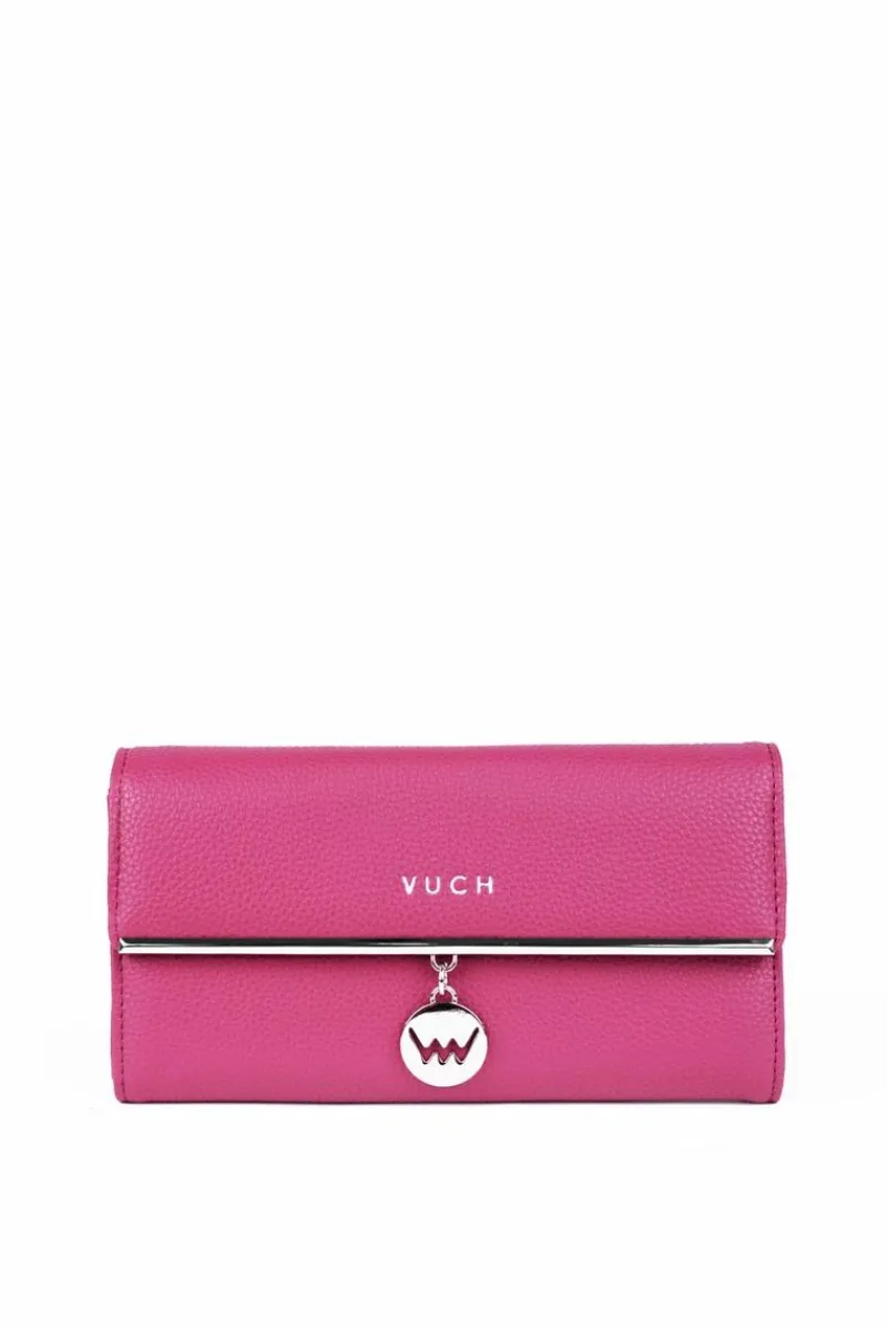 Best Boto Duży Damski Portfel Z Emblematem Różowy Mailin