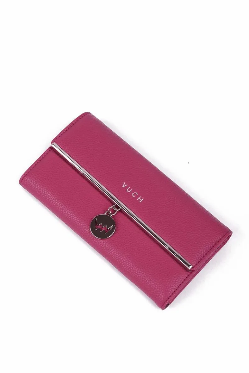 Best Boto Duży Damski Portfel Z Emblematem Różowy Mailin