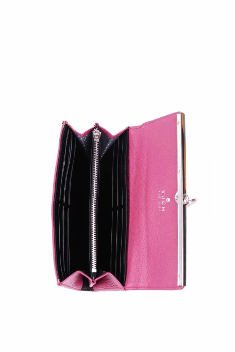 Best Boto Duży Damski Portfel Z Emblematem Różowy Mailin