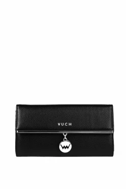 Boto Duży Damski Portfel Z Emblematem Czarny Mailin