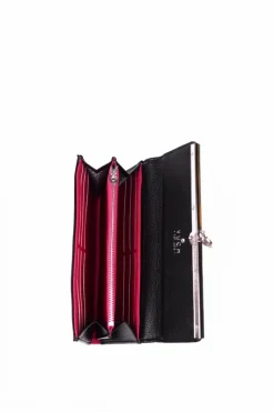 Boto Duży Damski Portfel Z Emblematem Czarny Mailin