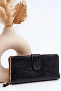 Sale Duży Portfel Damski Czarny Sopheia Portfele