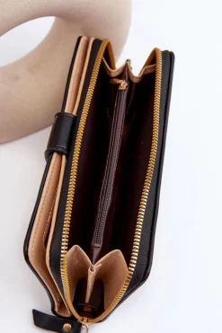 Sale Duży Portfel Damski Czarny Sopheia Portfele