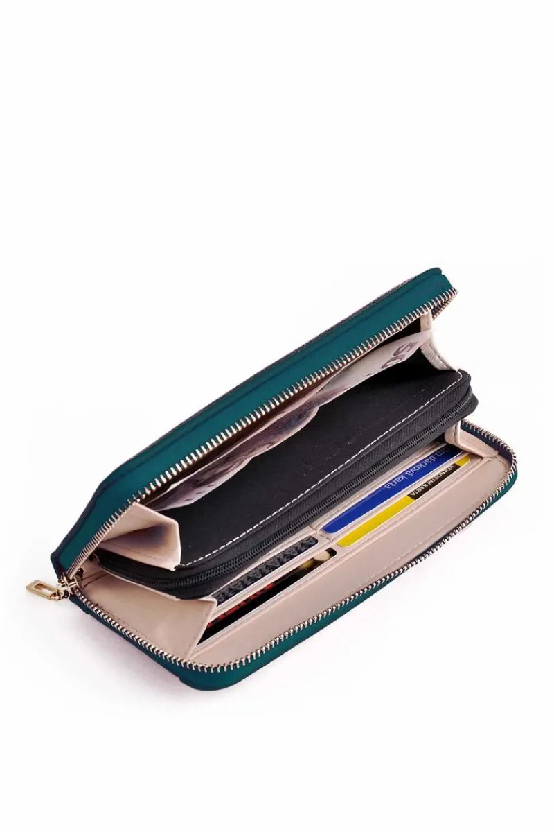 Best Duży Portfel Na Suwak Niebieski Hailey Portfele