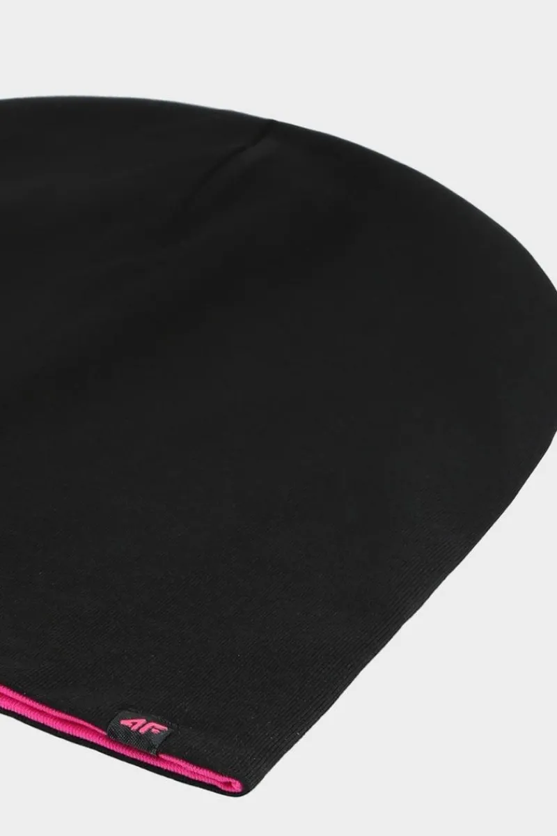 Online Dwustronna Czapka Dziecięca Beanie JWAW24ACAPU449-55S Fuksja Okrycia Głowy