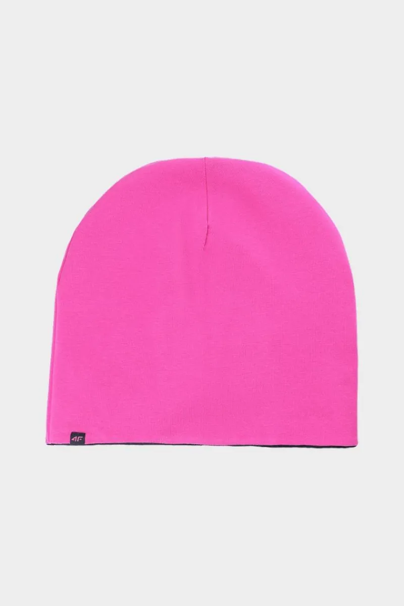 Online Dwustronna Czapka Dziecięca Beanie JWAW24ACAPU449-55S Fuksja Okrycia Głowy