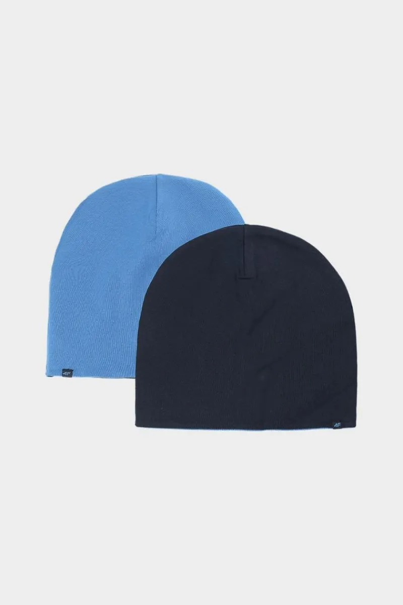 New Dwustronna Czapka Dziecięca Beanie JWAW24ACAPU449-31S Granatowa Okrycia Głowy