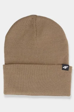Okrycia Głowy>4F Dwuwarstwowa Czapka Zimowa Męska AW23ACAPM316-81S Brązowa Brązowy