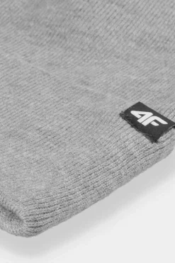 Discount Dwuwarstwowa Czapka Zimowa Męska AW23ACAPM316-25M Szara Okrycia Głowy