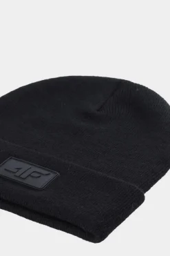 Okrycia Głowy>4F Dziecięca Czapka Zimowa JWAW24ACAPU446-21S Czarna