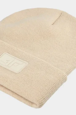 4F Dziecięca Czapka Zimowa JWAW24ACAPU446-83S Beżowa