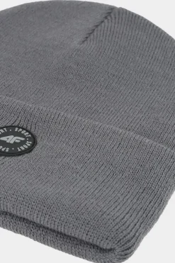 Okrycia Głowy>4F Dziecięca Czapka Zimowa JWAW24ACAPU444-23S Ciemnoszara Szary