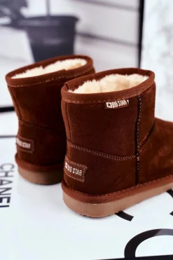 Discount Big Star Shoes Dziecięce Botki Big Star Śniegowce Camel GG374082