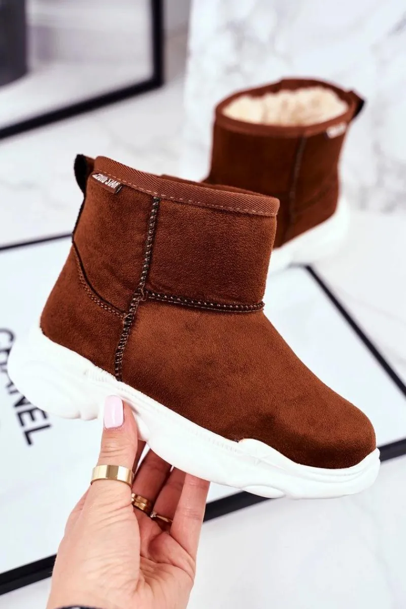 Online Big Star Shoes Dziecięce Botki Big Star Śniegowce Camel GG374086