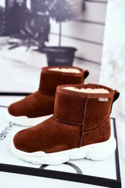 Online Big Star Shoes Dziecięce Botki Big Star Śniegowce Camel GG374086