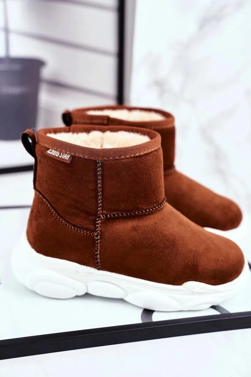 Online Big Star Shoes Dziecięce Botki Big Star Śniegowce Camel GG374086