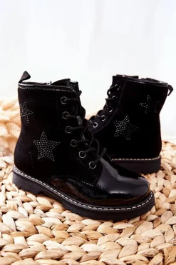 Chłopięce|Dziewczęce>Buty damskie Vinceza Dziecięce Botki Czarne Gander