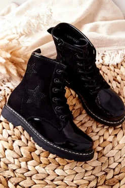 Chłopięce|Dziewczęce></noscript>Buty damskie Vinceza Dziecięce Botki Czarne Gander