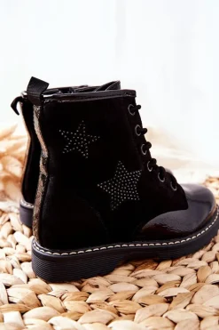 Chłopięce|Dziewczęce></noscript>Buty damskie Vinceza Dziecięce Botki Czarne Gander