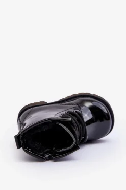 Online Boto Dziecięce Botki Lakierowane Z Suwakiem Czarne Tibbie Czarny