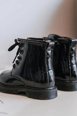 Online Boto Dziecięce Botki Lakierowane Z Suwakiem Czarne Tibbie Czarny