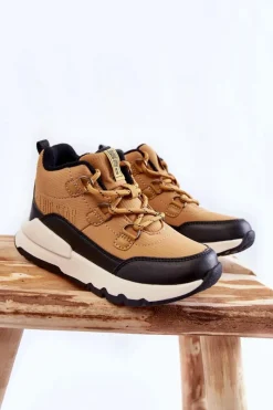 Chłopięce>Big Star Shoes Dziecięce Botki Memory Foam Big Star KK374118 Camel Brązowy