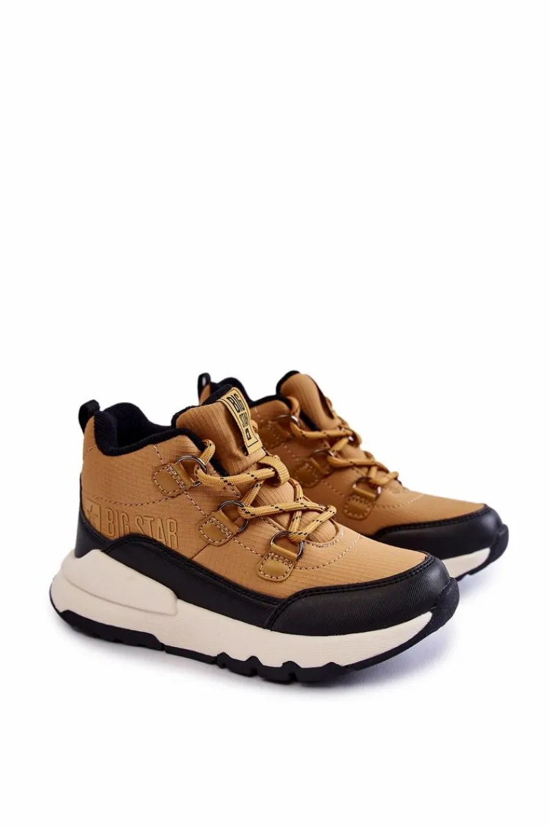 Chłopięce>Big Star Shoes Dziecięce Botki Memory Foam Big Star KK374118 Camel Brązowy