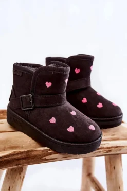 Discount Big Star Shoes Dziecięce Botki Śniegowce Big Star KK374244 Szare