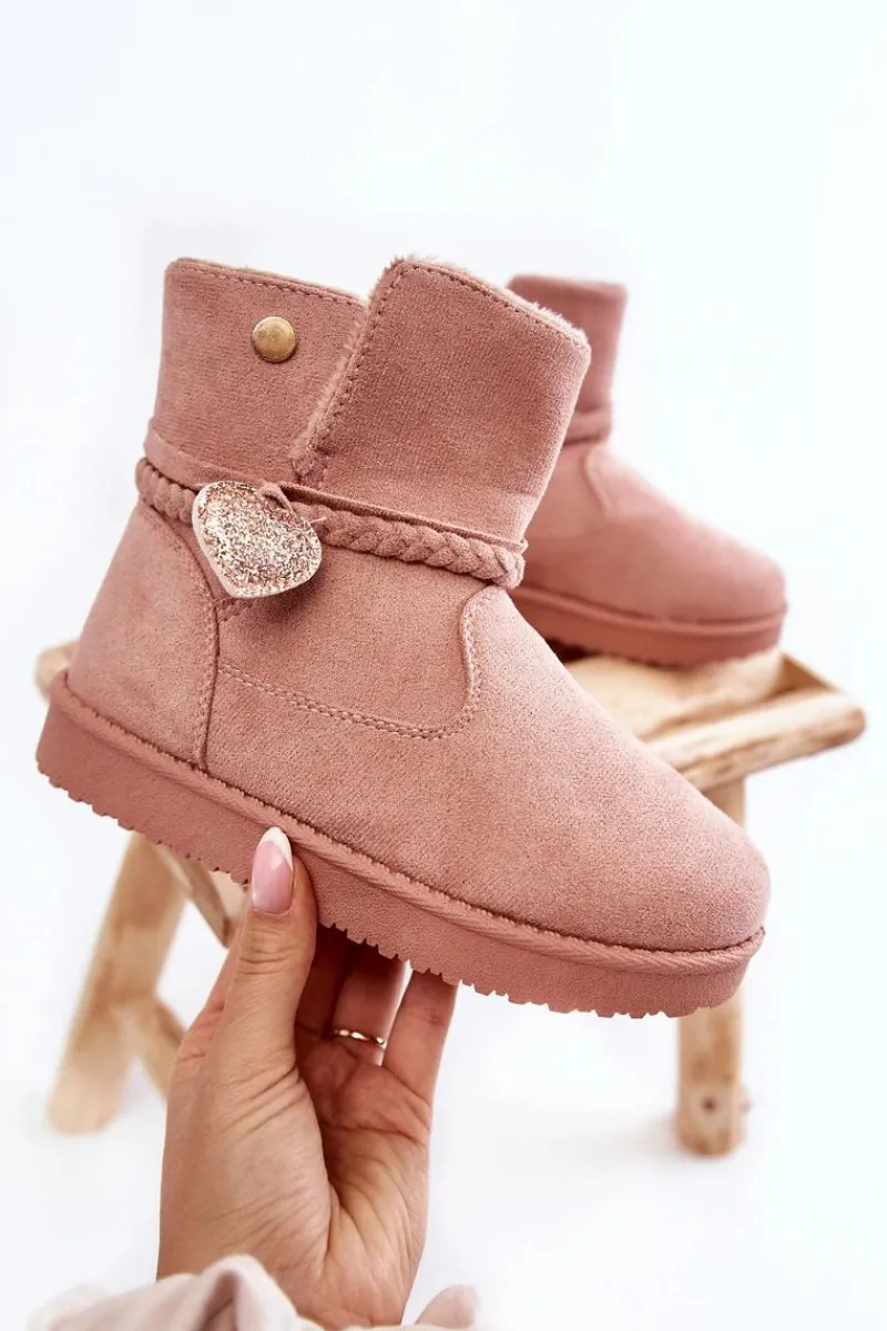 Dziewczęce>Buty damskie Vinceza Dziecięce Botki Śniegowce Różowe May Różowy