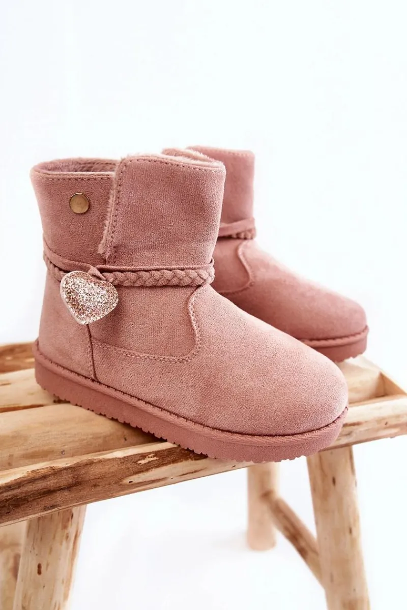 Dziewczęce>Buty damskie Vinceza Dziecięce Botki Śniegowce Różowe May Różowy