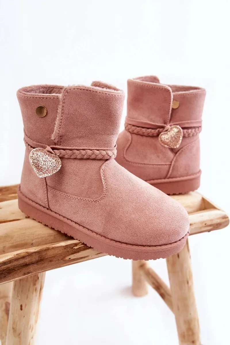 Dziewczęce>Buty damskie Vinceza Dziecięce Botki Śniegowce Różowe May Różowy