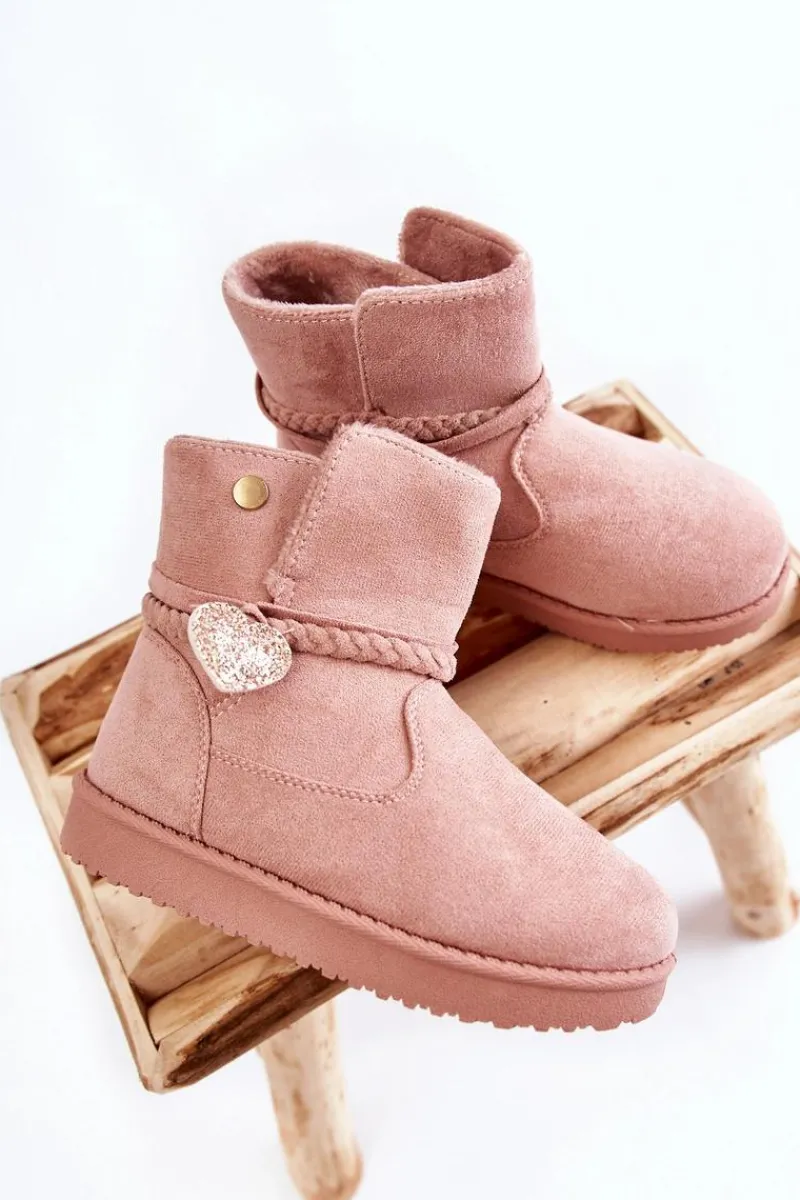 Dziewczęce>Buty damskie Vinceza Dziecięce Botki Śniegowce Różowe May Różowy